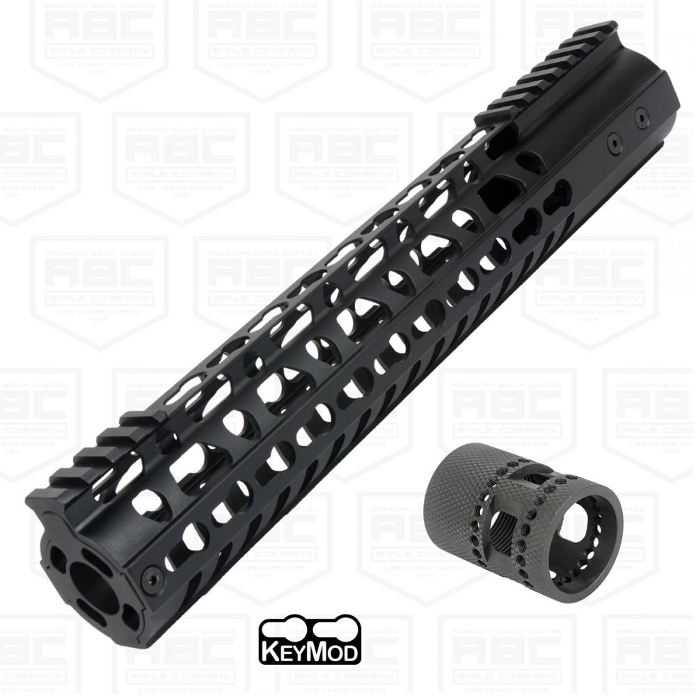 Ar 308 Keymod Super Slim Free Float Handguard W Barrel Nut 12