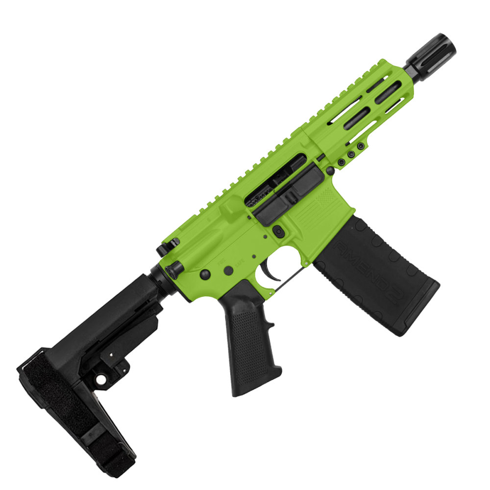 AR15 Mini 5.56 Pistol Cerakote Zombie Green
