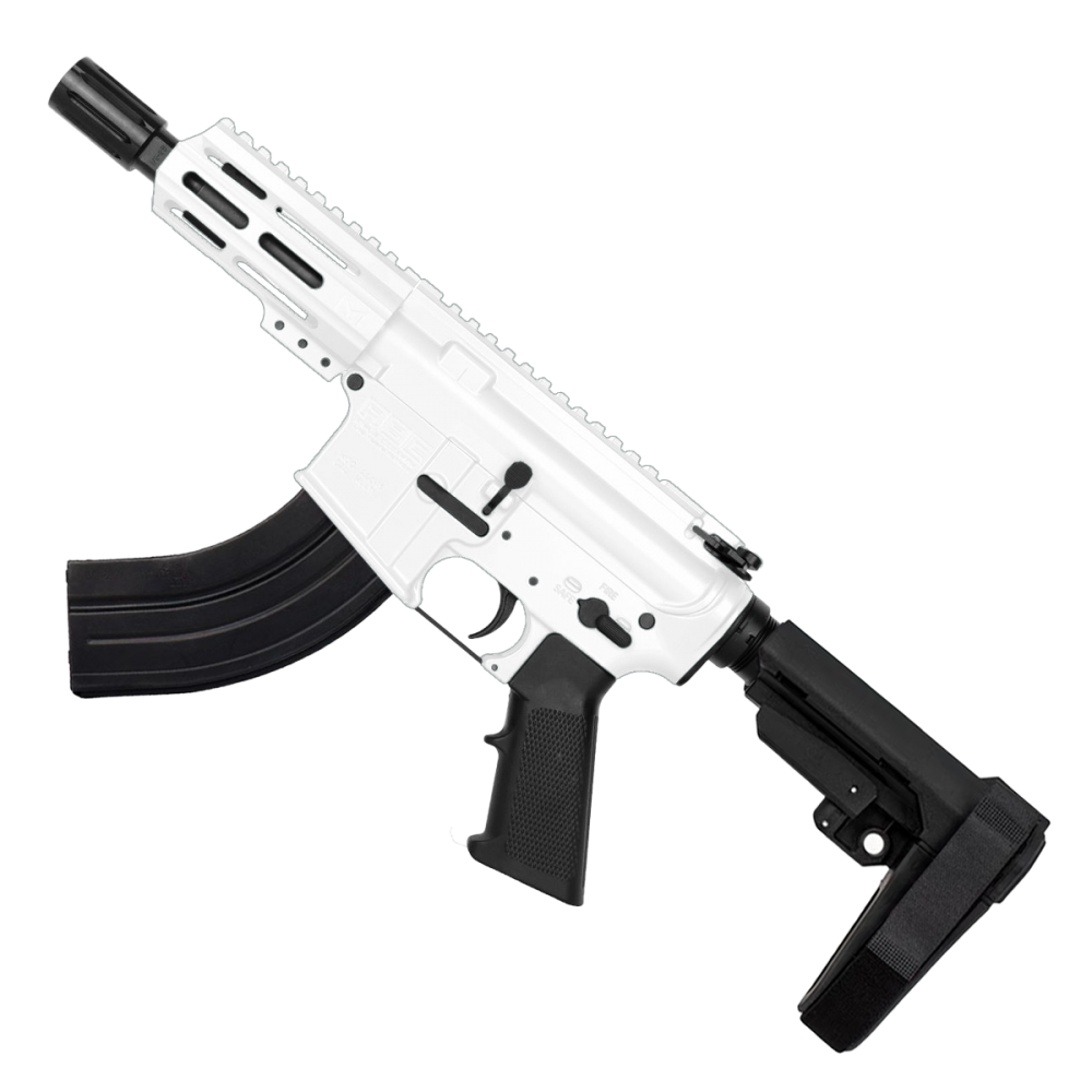 AR15 Mini 7.62x39 Pistol Cerakote White