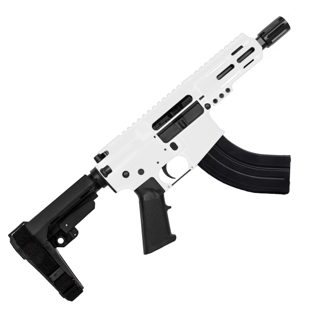 AR15 Mini 7.62x39 Pistol Cerakote White