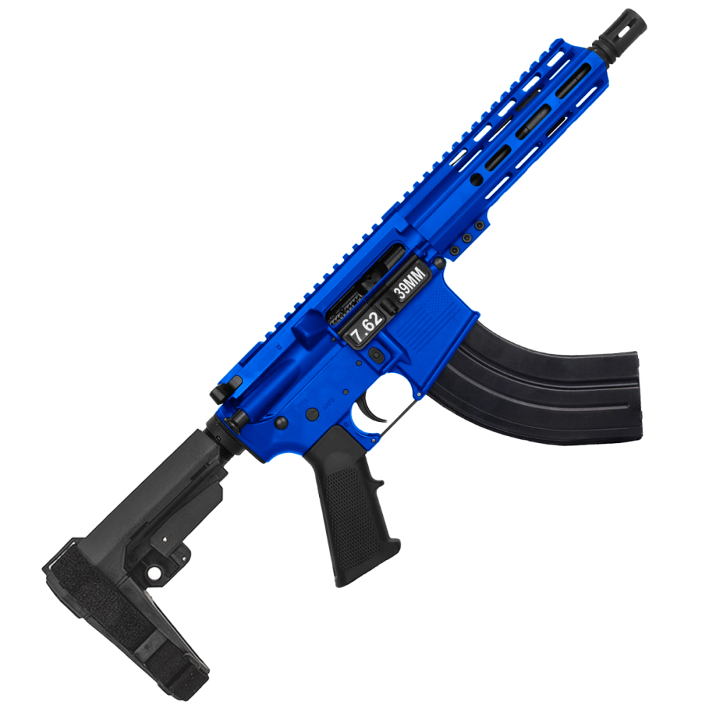 AR 7.62X39 Semi Auto Pistol Cerakote - Flame Blue