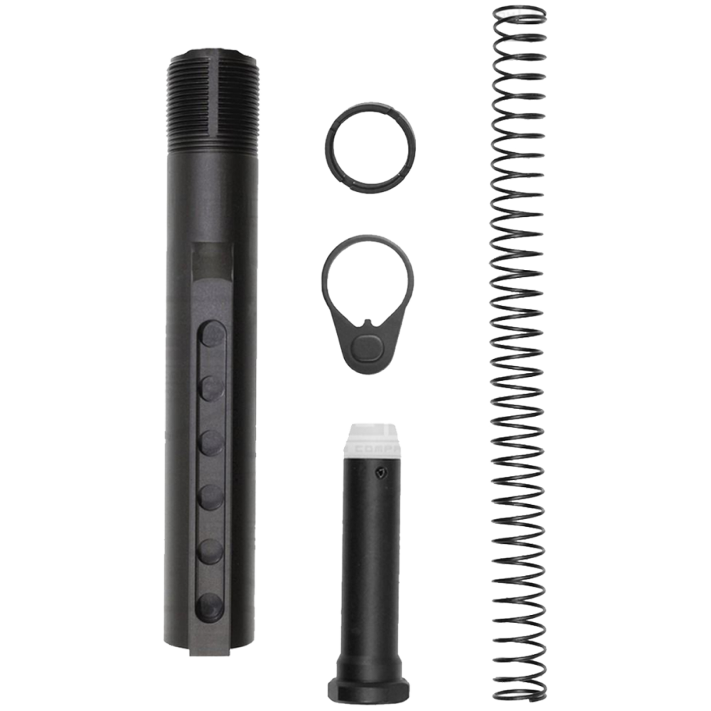 AR-15 6 Position Mil Spec Buffer Tube Kit w/ 3.0 oz Buffer