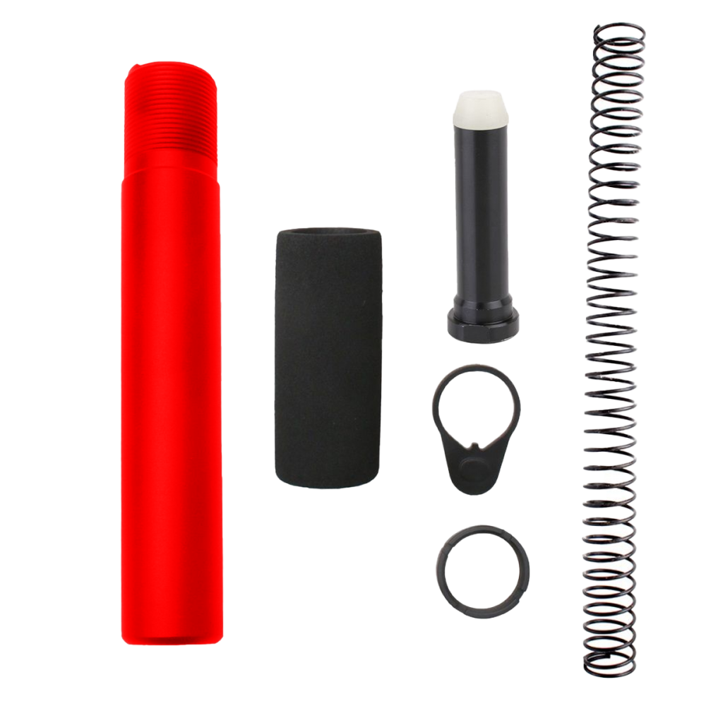 AR15 ピストルバッファチューブ(Rifle Gear製) AR-15 Complete Pistol Buffer Tube Kit - Red