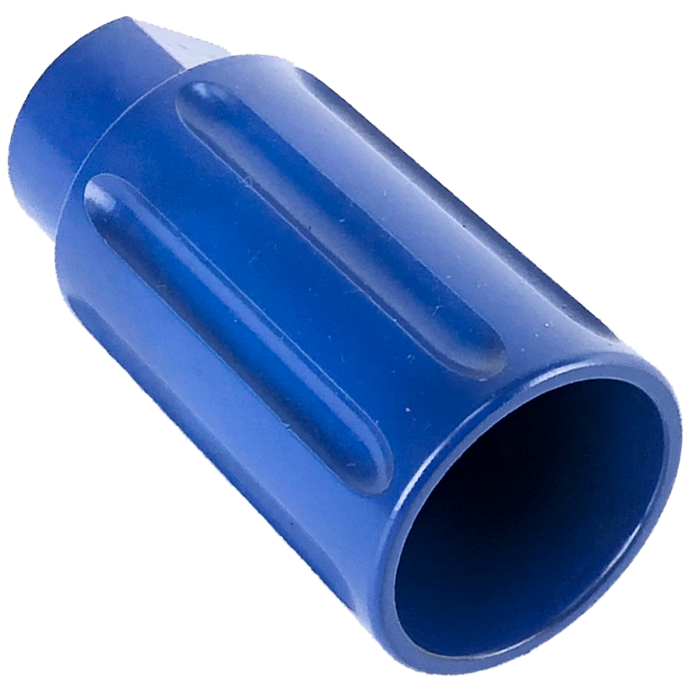AR15 1/2X28 Aluminum Flash Can Muzzle Diverter- Blue