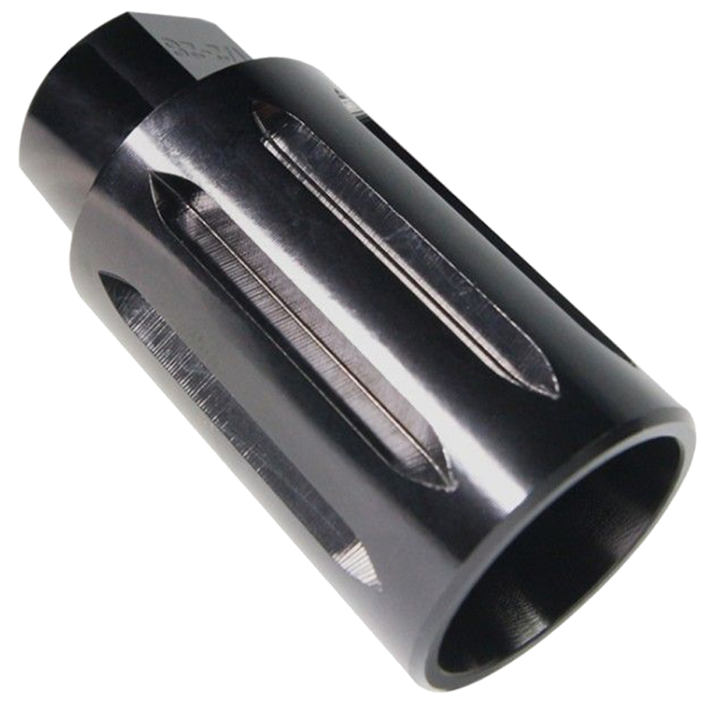 AR15 1/2X28 Aluminum Flash Can Muzzle Diverter- Black
