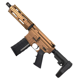 AR-15 Semi Auto .223/5.56 Tactical Pistol Quad Rail-Burnt Bronze