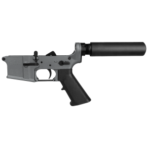AR-15 Completed Lower Receiver with Pistol Buffer Tube Assembly & Lower Parts Installed- Cerakote Tungsten