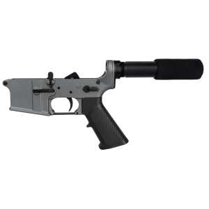 AR-15 Completed Lower Receiver with Pistol Buffer Tube Assembly & Lower Parts Installed- Cerakote Tungsten