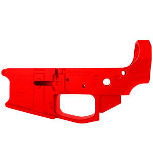 AR-15 Stripped Billet Aluminum Lower Receiver - Cerakote Red