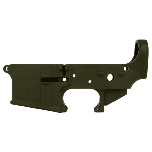 AR-15 Lower Receiver Stripped With ABC Logo / USA Flag Engraved - Magpul ODG