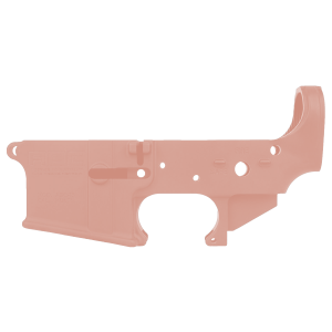 AR-15 Lower Receiver Stripped With ABC Logo / USA Flag Engraved - Rose Gold