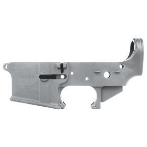 AR-15 Lower Receiver Stripped With ABC Logo / USA Flag Engraved - Tungsten