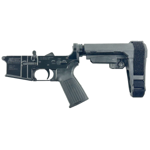 AR-15 Completed Lower Receiver with Adjustable SB Tactical Brace Assembly & Lower Parts Installed