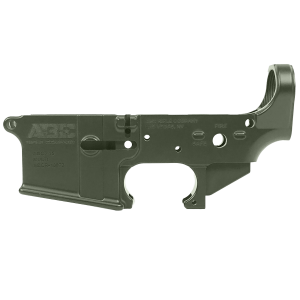 AR-15 Lower Receiver Stripped With ABC Logo - Olive Drab Green