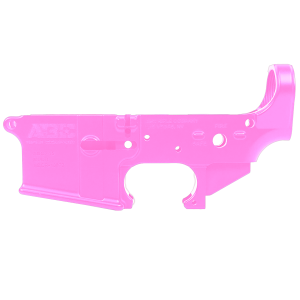 AR-15 Lower Receiver Stripped With ABC Logo - Sig Pink