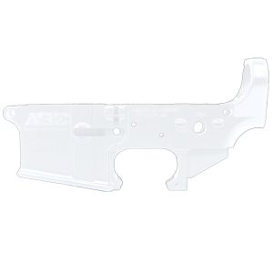AR-15 Lower Receiver Stripped With ABC Logo - Storm Trooper White