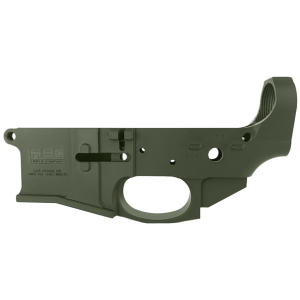 AR-15 Stripped Billet Aluminum ABC-15Z Multi- Cal Lower Receiver - Cerakote Olive Drab Green