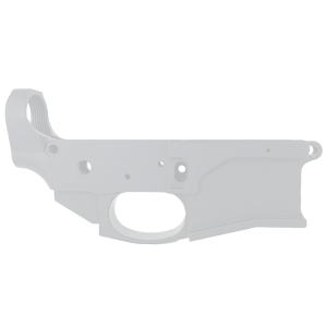 AR-15 Stripped Billet Aluminum ABC-15Z Multi- Cal Lower Receiver - Cerakote White