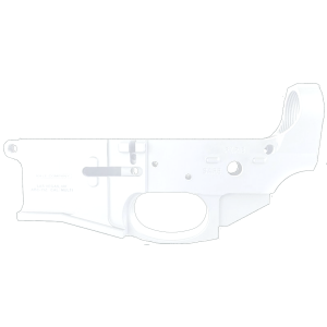 AR-15 Stripped Billet Aluminum ABC-15Z Multi- Cal Lower Receiver - Cerakote White