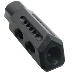 AR-15 Pentagon Style 1/2x28 Thread Recoil Compensating Steel Muzzle Device