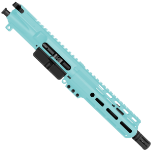 AR15 .223/5.56 Pistol Upper Assembly 7.5' Barrel MLOK Handguard Complete w/ Charging Handle - Robins Egg Blue
