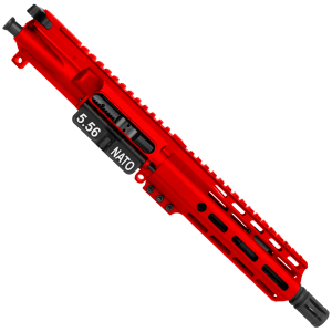 AR15 .223/5.56 Pistol Upper Assembly 7.5' Barrel MLOK Handguard Complete w/ Charging Handle - Red