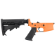AR-15 Completed Lower Receiver with Adjustable M4 Stock Assembly & Lower Parts Installed - Tequila Sunrise Orange