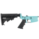 AR-15 Completed Lower Receiver with Adjustable M4 Stock Assembly & Lower Parts Installed - Robins Egg Blue