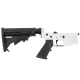 AR-15 Completed Lower Receiver with Adjustable M4 Stock Assembly & Lower Parts Installed - Storm Trooper White