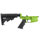 AR-15 Completed Lower Receiver with Adjustable M4 Stock Assembly & Lower Parts Installed - Zombie Green
