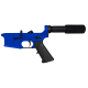 AR-15 Completed Lower Receiver with Pistol Buffer Tube Assembly & Lower Parts Installed - Flame Blue