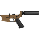 AR-15 Completed Lower Receiver with Pistol Buffer Tube Assembly & Lower Parts Installed- Cerakote Bronze