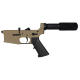 AR-15 Completed Lower Receiver with Pistol Buffer Tube Assembly & Lower Parts Installed-FDE