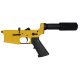 AR-15 Completed Lower Receiver with Pistol Buffer Tube Assembly & Lower Parts Installed - Cerakote Gold