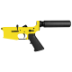 AR-15 Completed Lower Receiver with Pistol Buffer Tube Assembly & Lower Parts Installed - Cerakote Lemon Zest
