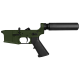 AR-15 Completed Lower Receiver with Pistol Buffer Tube Assembly & Lower Parts Installed-OD Green