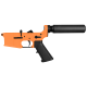 AR-15 Completed Lower Receiver with Pistol Buffer Tube Assembly & Lower Parts Installed - Cerakote Tequila Sunrise Orange