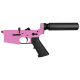 AR-15 Completed Lower Receiver with Pistol Buffer Tube Assembly & Lower Parts Installed - Sig Pink