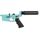 AR-15 Completed Lower Receiver with Pistol Buffer Tube Assembly & Lower Parts Installed - Robins Egg Blue