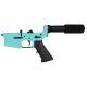 AR-15 Completed Lower Receiver with Pistol Buffer Tube Assembly & Lower Parts Installed - Robins Egg Blue