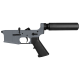 AR-15 Completed Lower Receiver with Pistol Buffer Tube Assembly & Lower Parts Installed-Sniper Grey