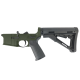 AR-15 Completed Lower Receiver with Collapsible Mil Spec Stock - Olive Drab Green