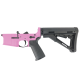 AR-15 Completed Lower Receiver with Collapsible Mil Spec Stock - Sig Pink