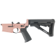 AR-15 Completed Lower Receiver with Collapsible Mil Spec Stock - Rose Gold