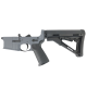 AR-15 Completed Lower Receiver with Collapsible Mil Spec Stock - Sniper Gray