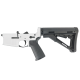 AR-15 Completed Lower Receiver with Collapsible Mil Spec Stock - Storm Trooper White