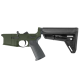 AR-15 Completed Lower Receiver with Adjustable Slim Line Stock - Olive Drab Green