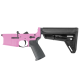 AR-15 Completed Lower Receiver with Adjustable Slim Line Stock - Sig Pink