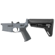 AR-15 Completed Lower Receiver with Adjustable Slim Line Stock - Sniper Gray