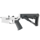 AR-15 Completed Lower Receiver with Collapsible Mil Spec Stock - Storm Trooper White